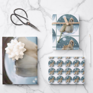 Cocker Spaniel Christmas Wrapping Paper Sheet