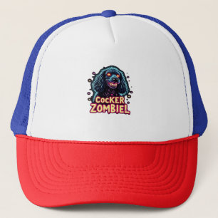 Cocker Spaniel Cockie Zombie Dog Halloween Essenti Trucker Hat