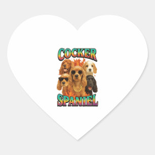 Cocker Spaniel Copy Heart Sticker