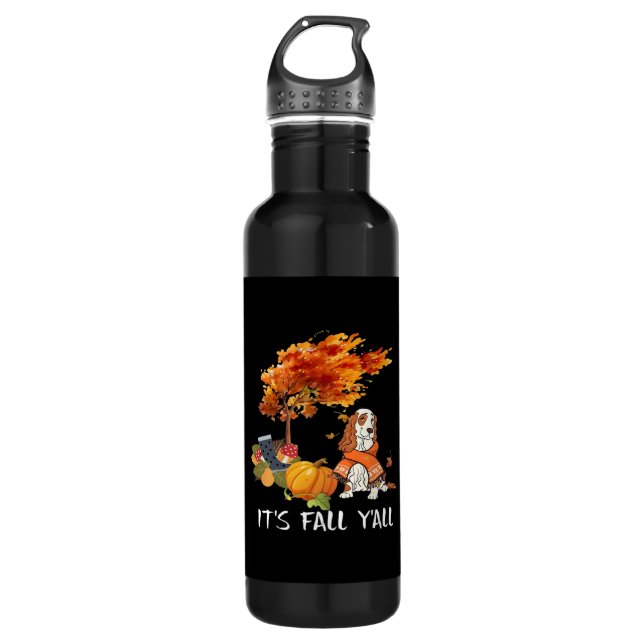 Cocker Spaniel Costume Autumn It’s Fall Y’all 710 Ml Water Bottle (Front)