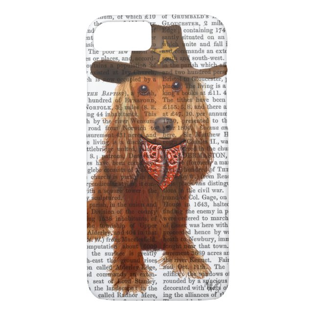 Cocker Spaniel Cowboy 2 Case-Mate iPhone Case (Back)