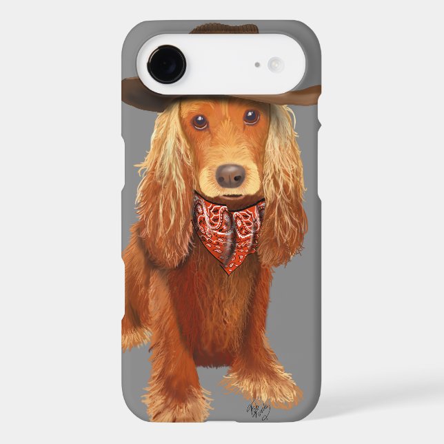 Cocker Spaniel Cowboy Case-Mate iPhone Case (Back)