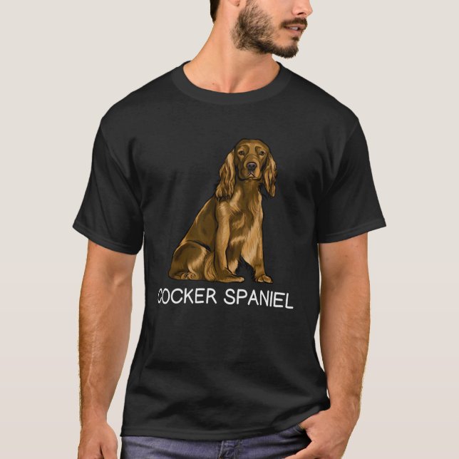 Cocker Spaniel Crazy Dog T-Shirt (Front)