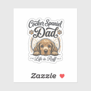 Cocker Spaniel Dad Life Is Ruff Vintage Dog Shirt_