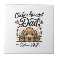 Cocker Spaniel Dad Life Is Ruff Vintage Dog Shirt_