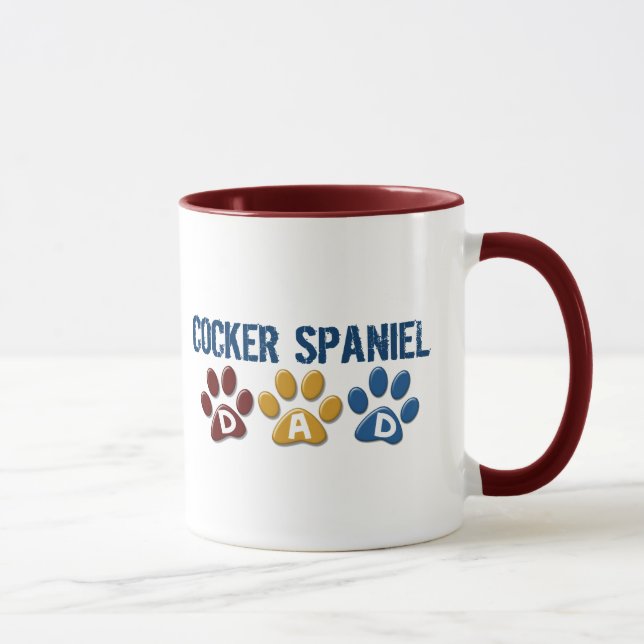 COCKER SPANIEL Dad Paw Print 1 Mug (Right)