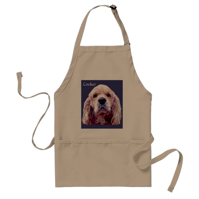 Cocker Spaniel Dazzling Colours Portrait Apron (Front)