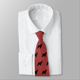 Cocker Spaniel Dog Breed Silhouettes Pattern Tie