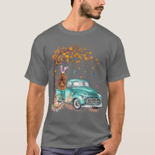 Cocker Spaniel Dog Bunny Truck Eggs Hunt Tree East T-Shirt