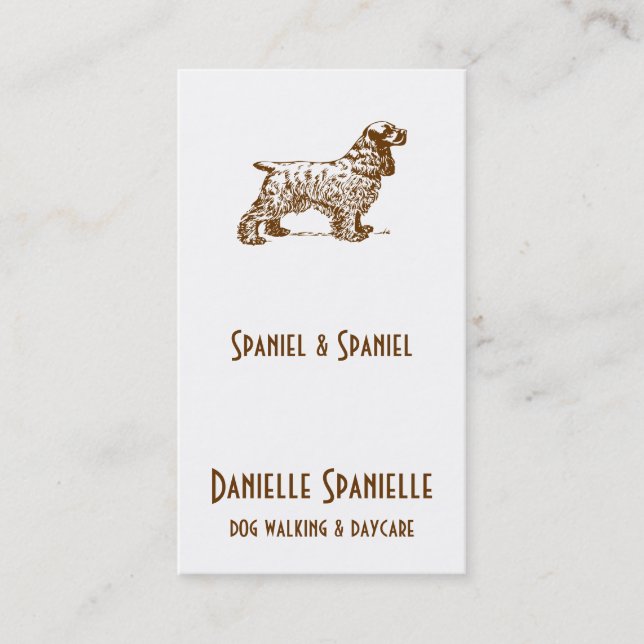 Cocker Spaniel Dog Business Card (Front)
