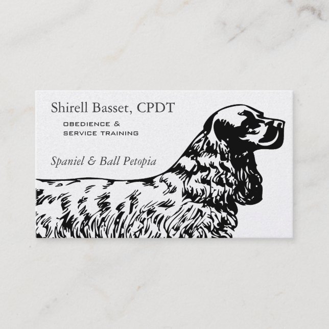 Cocker Spaniel Dog Business Card (Front)