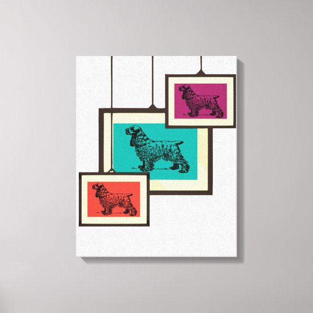 cocker spaniel dog canvas print (Front)