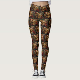 Cocker Spaniel Dog Christmas Festive Leggings