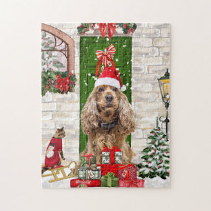 Cocker Spaniel Dog Christmas Jigsaw Puzzle
