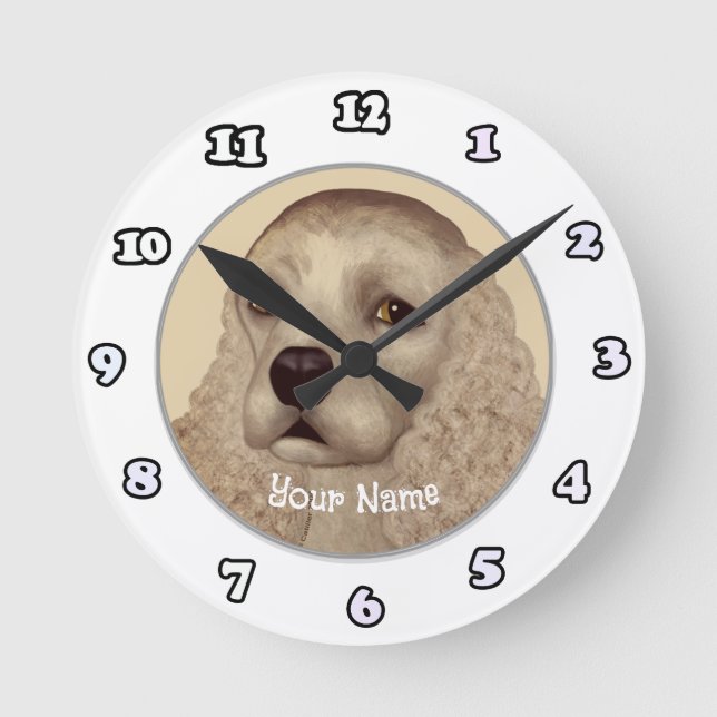 Cocker Spaniel Dog  clock (Front)