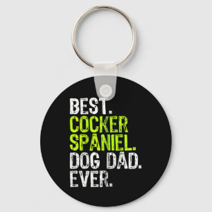 Cocker Spaniel Dog Dad Fathers Day Dog Lovers Zip Keychain