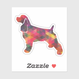 Cocker Spaniel Dog Geometric Pattern Silhouette