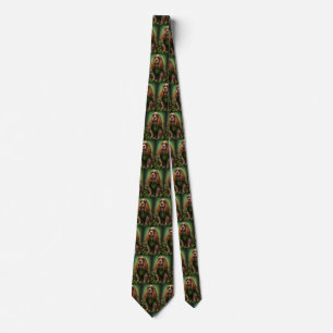 Cocker Spaniel Dog in St. Patrick's Day Dress Tie