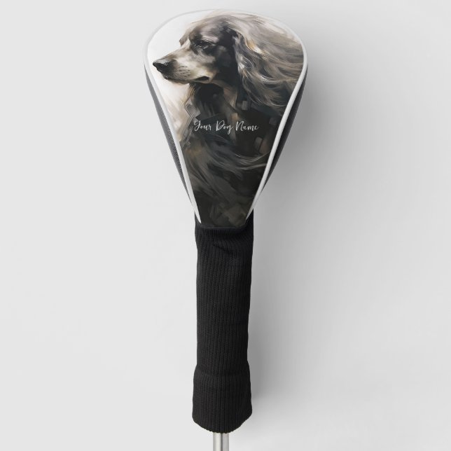 Cocker Spaniel Dog in the wind 001 - Yacobsen Dero Golf Head Cover (Front)