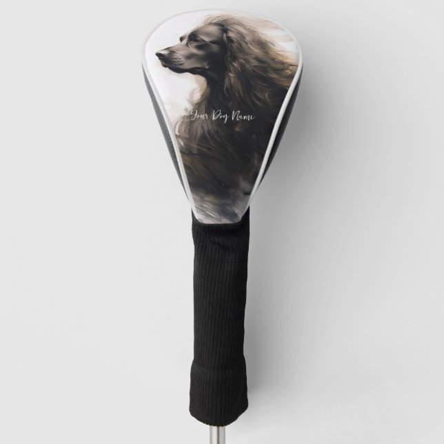 Cocker Spaniel Dog in the wind 003 - Yacobsen Dero Golf Head Cover (Front)