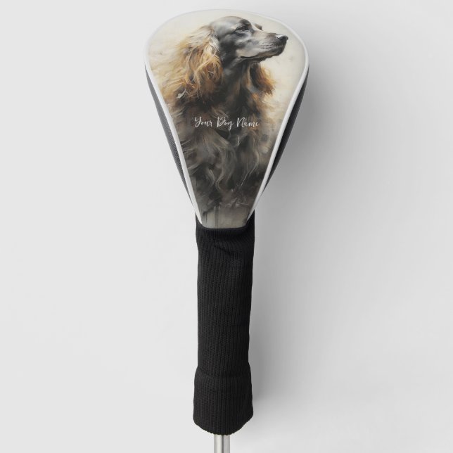 Cocker Spaniel Dog in the wind 004 - Yacobsen Dero Golf Head Cover (Front)