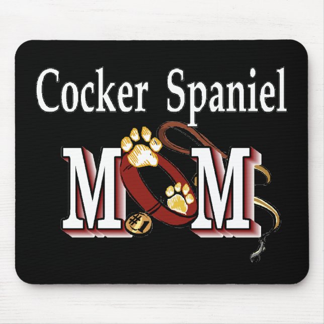 Cocker Spaniel Dog Mom Gifts Mouse Pad (Front)