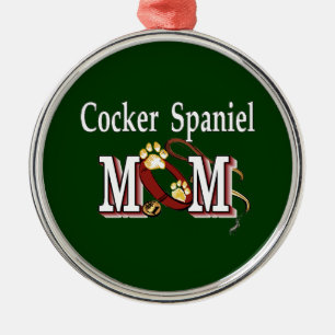 Cocker Spaniel Dog Mom Metal Ornament