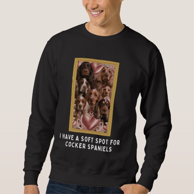 Cocker Spaniel Dog Owner - Vintage funny Sweatshirt (Front)