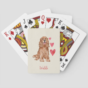 Cocker Spaniel Dog Personalized Pet Name Playing Cards