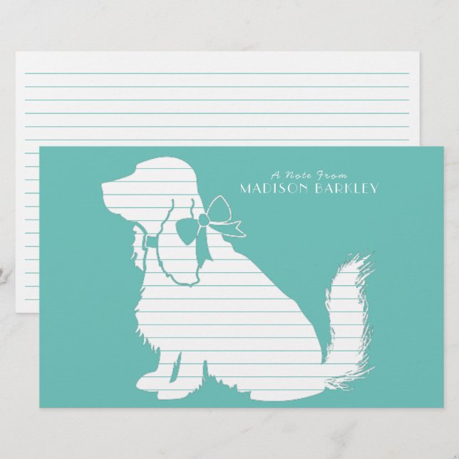 Cocker Spaniel Dog Puppy Stationery (Front/Back)