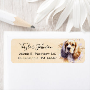 Cocker Spaniel Dog Return Address Label