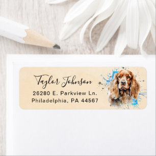 Cocker Spaniel Dog Return Address Label