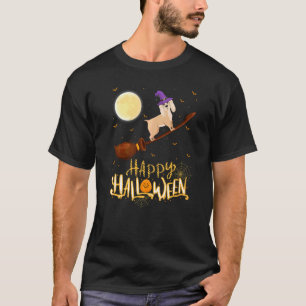 Cocker Spaniel Dog Ride Witch Shotgun Halloween T-Shirt