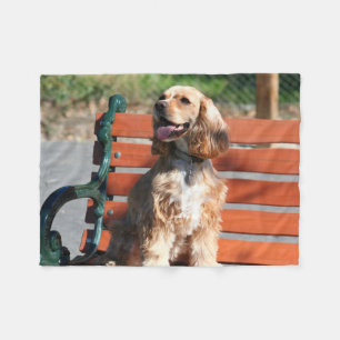 Cocker Spaniel dog  throw fleece blanket