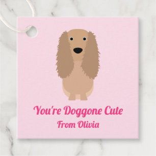 Cocker Spaniel Dog Valentine's Day Party Favour Tags