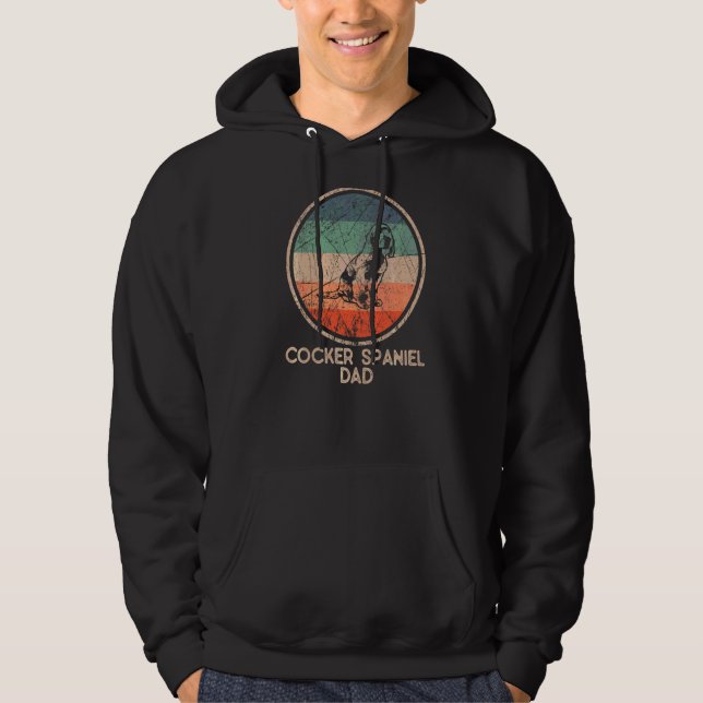 Cocker Spaniel Dog  Vintage Cocker Spaniel Dad Hoodie (Front)