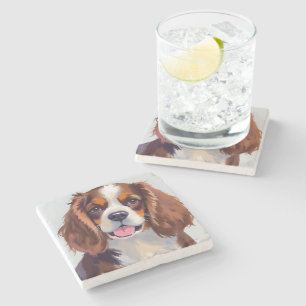 Cocker Spaniel   Dog Watercolor Pet Painting Stone Coaster