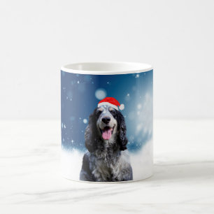 Cocker Spaniel Dog With Christmas Santa Hat Coffee Mug