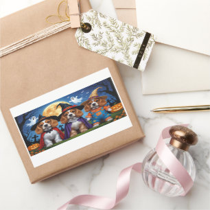 Cocker Spaniel Dogs Pumpkin Halloween Funny Sticker