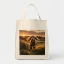 Cocker Spaniel Elegant Grocery Tote Bag