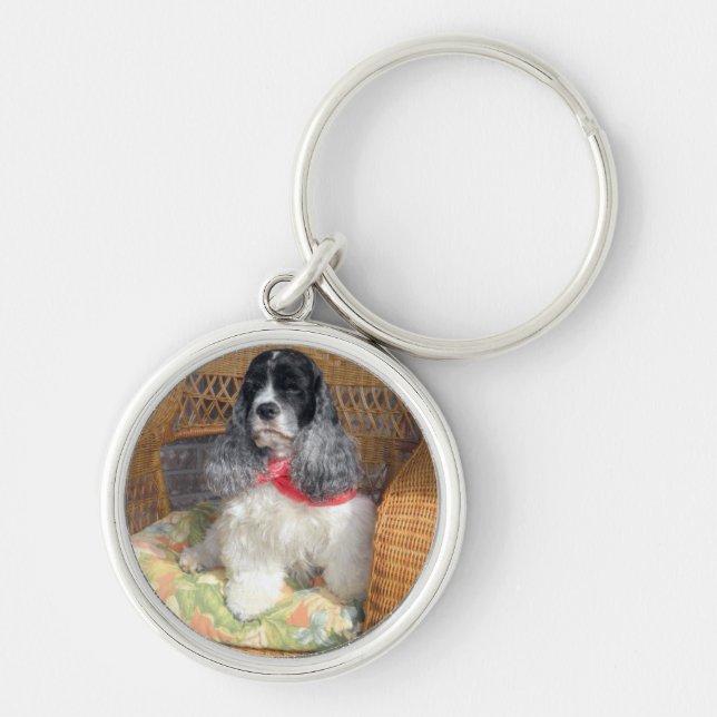 Cocker Spaniel Emma Round Keychain (Front)