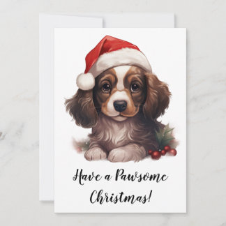 Cocker Spaniel Festive Frolic Card