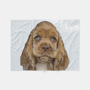 Cocker spaniel fleece blanket