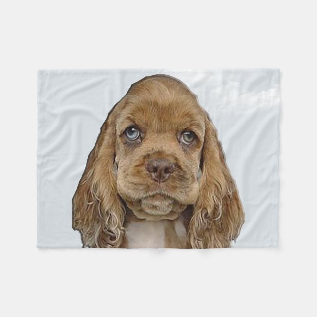 Cocker spaniel fleece blanket (Front (Horizontal))