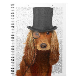 Cocker Spaniel, Formal Hound and Hat Notebook