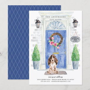Cocker Spaniel Front Door Moving Announcement