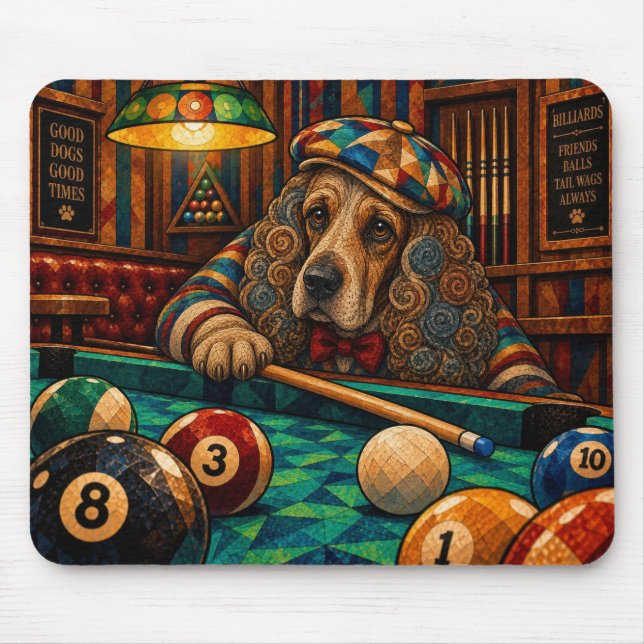 Cocker Spaniel, Geometric Mosaic Mouse Pad (Front)