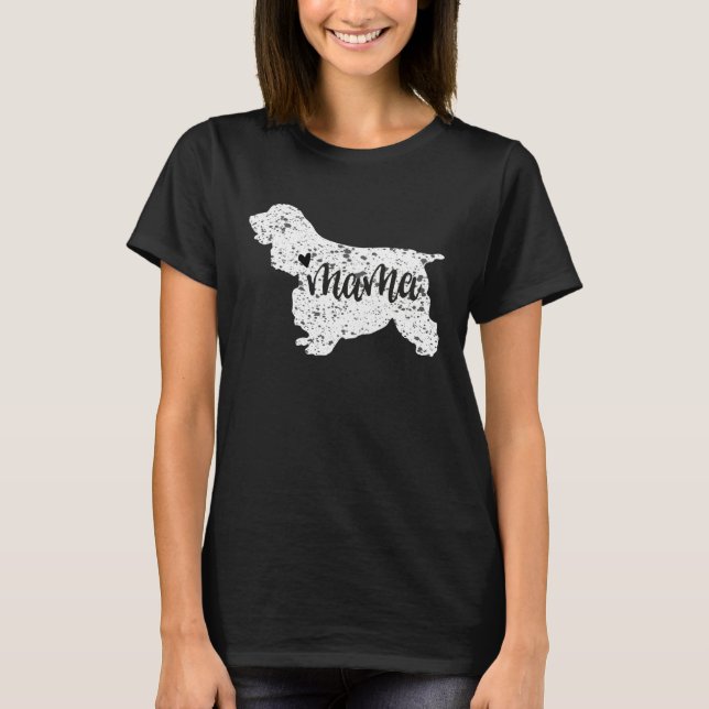 Cocker Spaniel Graphic Paw  for Mum T-Shirt (Front)