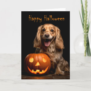 Cocker Spaniel Halloween Card