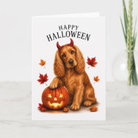 Cocker Spaniel Halloween Devil Dog